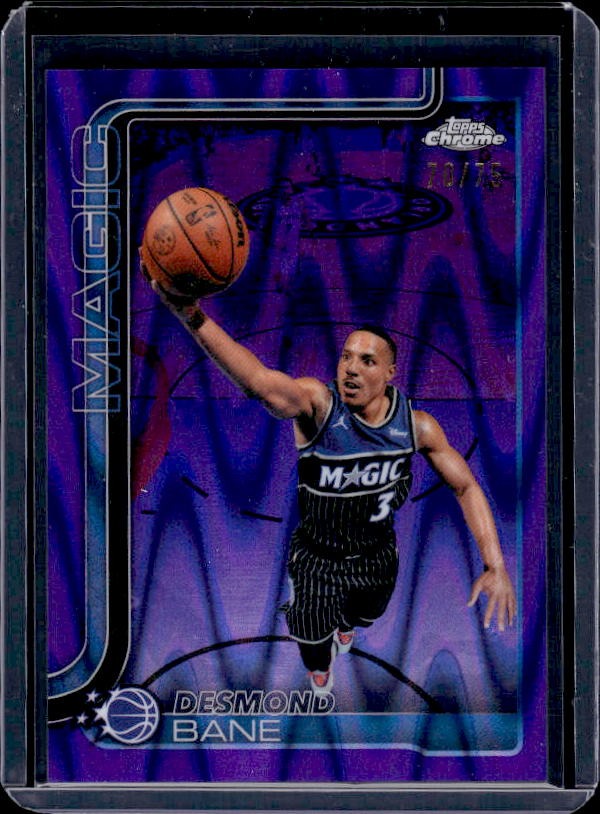 2025-26 Topps Chrome Update #48 Desmond Bane Purple RayWave Refractor #/75