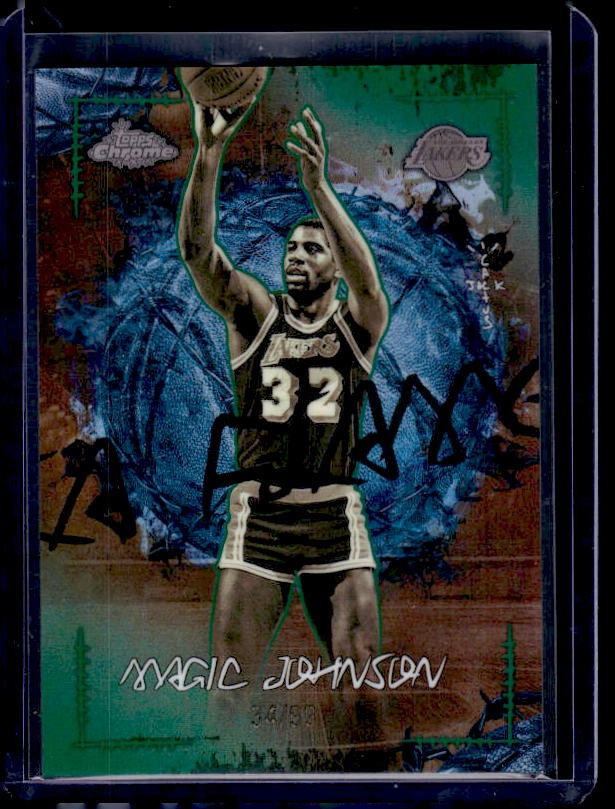 2025-26 Topps Chrome Cactus Jack #LFL-4 Magic Johnson Green Ref #/99