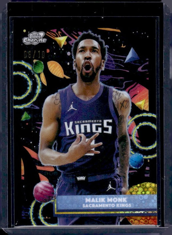 2025-26 Topps Chrome Cosmic #88 Malik Monk Black Eclipse Refractor #/10